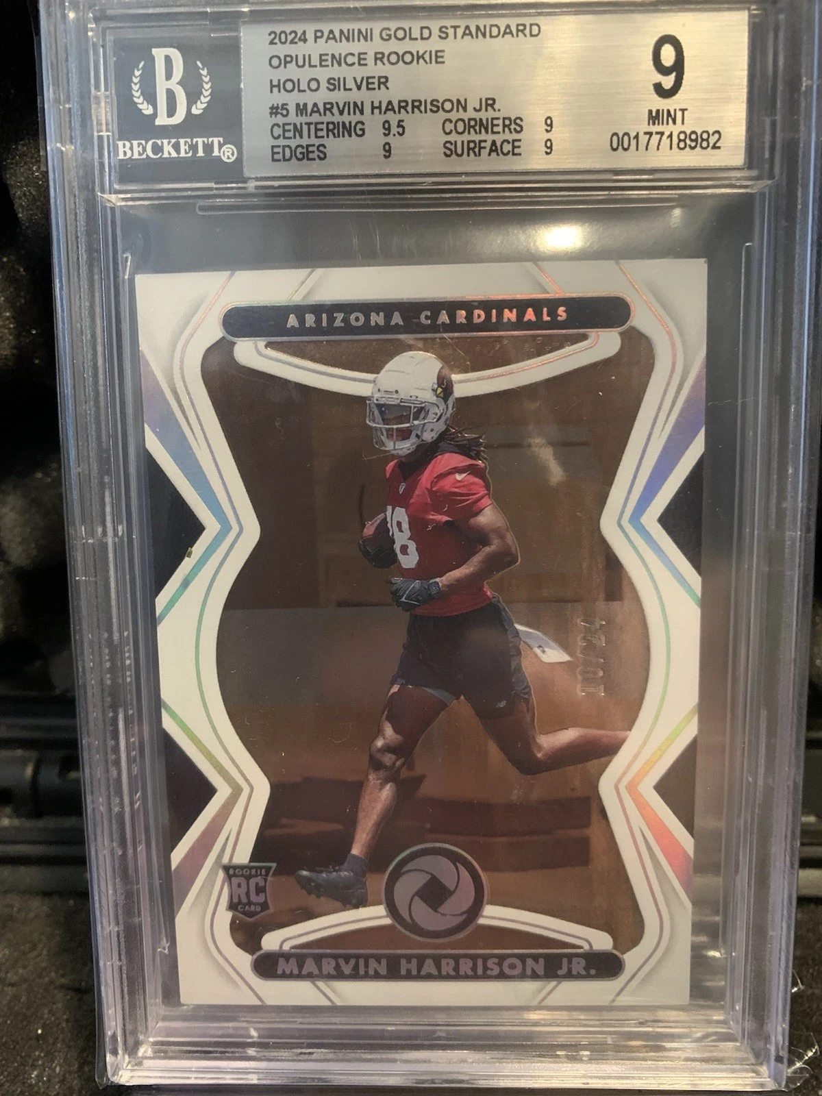 Marvin Harrison Jr. Panini Gold Standard Opulence Rookie #OPMHJ Holo Silver