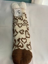 Women Cozy Winter Socks Thick Knit Faux Fur/Sherpa Lined One Size