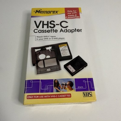 New Memorex VHS-C Cassette Adapter Watch VHS-C In A VHS Or S-VHS Player