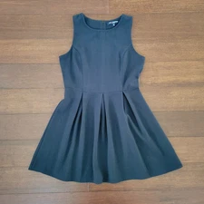 One Clothing Women's Navy Blue Sleeveless Knit Fit & Flare Skater Dress Size L