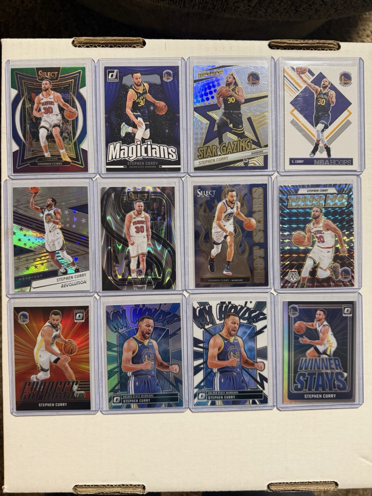 Stephen Curry 12 Card Lot  Inserts Parallels Panini  2024/25 Golden State
