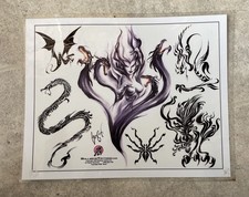 Tattoo Flash Vintage 2006 Buzz Signed Sheet