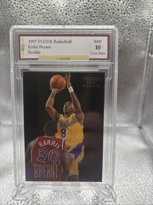 1997 Fleer Basketball Kobe Bryant RC #203 GEM 10
