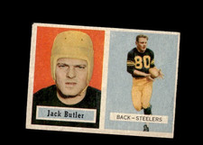 Jack Butler 1957 Topps NFL Football Rookie Card #15 HOF Poor Condition