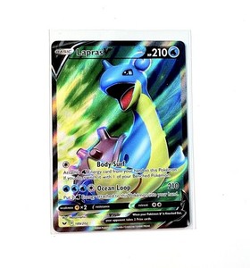 Lapras V 189/202 Sword & Shield NM Full Art Ultra Rare Pokemon Card