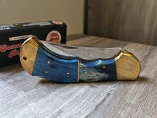 BIG!! Frost Cutlery Commanche Bigfoot Lockback Folding Stainless Knife KJ5BLSB