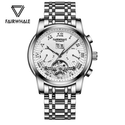 MARK FAIRWHALE Multifunction Luminous Tourbillon Automatic Mechanical Wristwatch