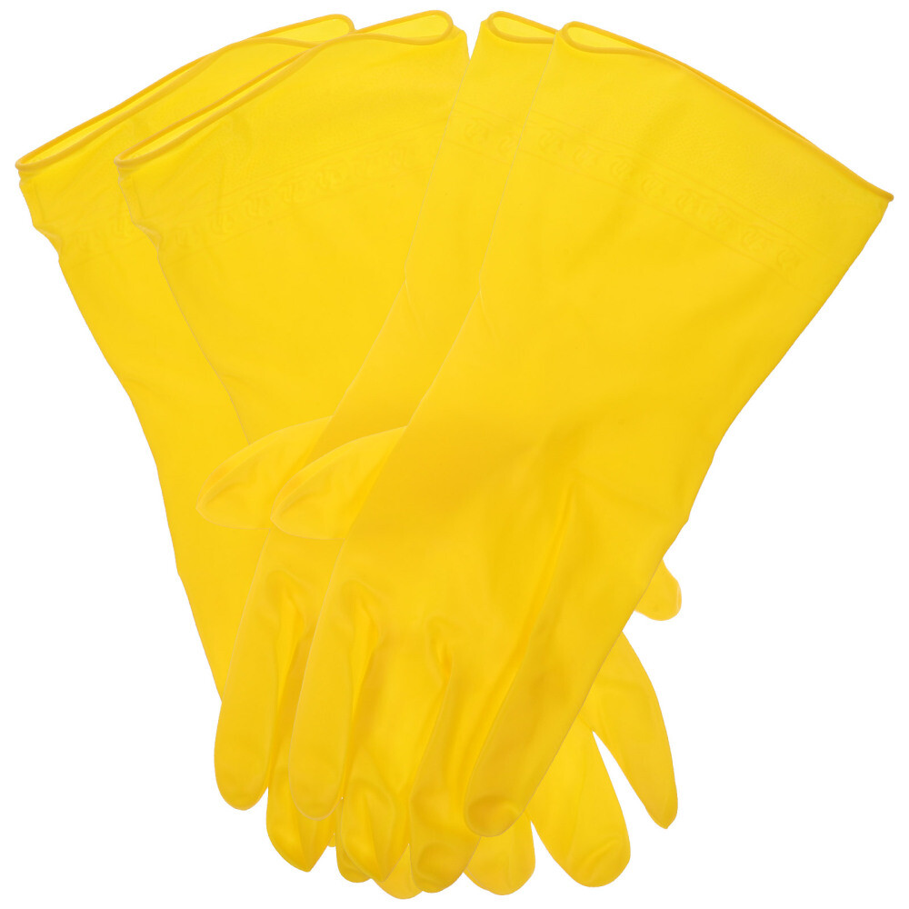 2 Pairs Thickened Reusable Cleaning Gloves for Kitchen Dishwashing & Household Chores