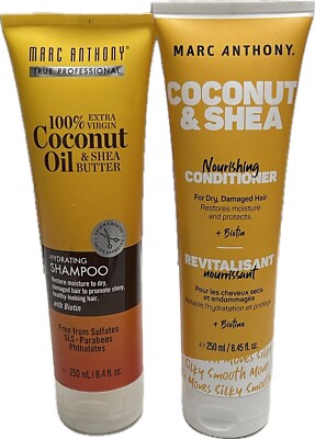 Marc Anthony 100% Extra Virgin Coconut Oil & Shea Butter, Shampoo & Conditioner