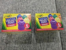2 Packs Crayola Washable Project Paint Classic 12 Bottles - New Sealed