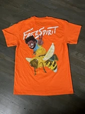 Khalid Bright Orange Free Spirit Tour T-Shirt Mens size M
