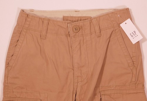 GAP KIDS NEU MIT ETIKETT Jungen khaki Baumwolle flach verstellbare Taille Cargoshorts Gr. 8 Slim - Bild 3 von 7