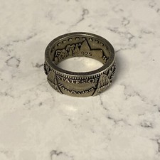 Silver Eagle Morgan Dollar Liberty USA AMERICA Coin 925 Ring Size 7.5 