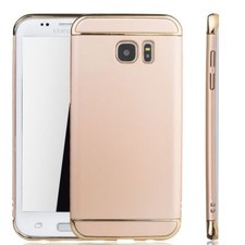 Phone Case Cover for Samsung Galaxy S7 Edge Bumper 3 IN 1 Cover Gold New