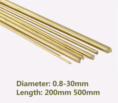 H62 Brass Solid Rod – 1.3mm Diameter X 500mm Length, Precision Brass Bar For Machining, Modeling, Crafting & Repairs
