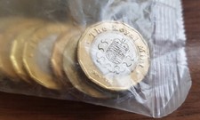 Genuine 2015 UNC Royal Mint Trial �1 Decimal Coin - Sealed bag x 20