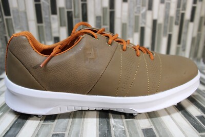 FootJoy Men\'s Contour Series Golf Shoes 54053‎ Brown White Size 7 Extra Wide FootJoy Men main image 2