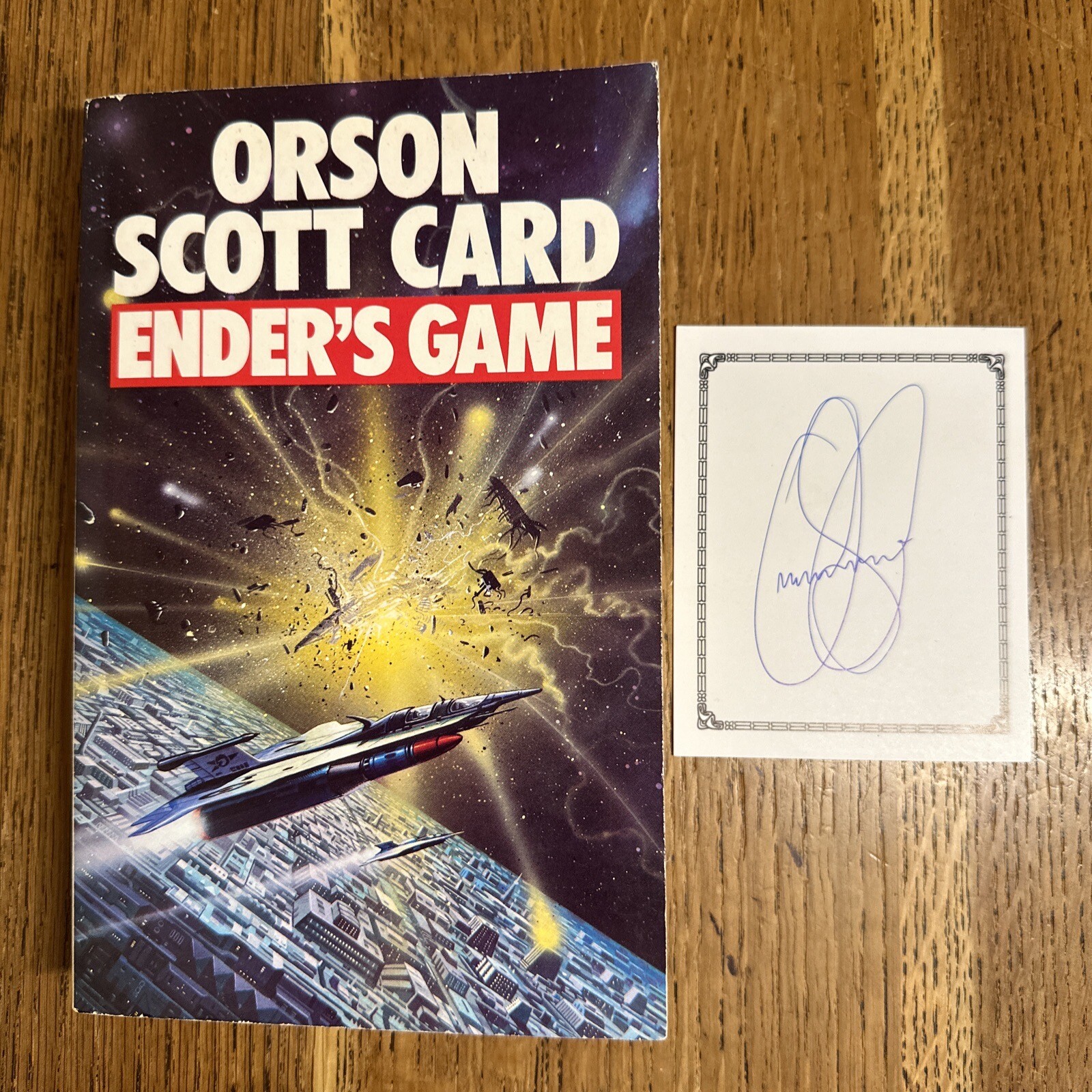 Ender's Game by Orson Scott Card 1985 SIGNED UK Century 1st/1st PBO Vintage SF