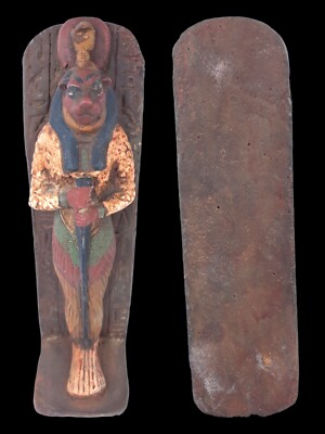 RARE ANCIENT EGYPTIAN ANTIQUE Statue Goddess Sekhmet Luck Magic Hieroglyphic
