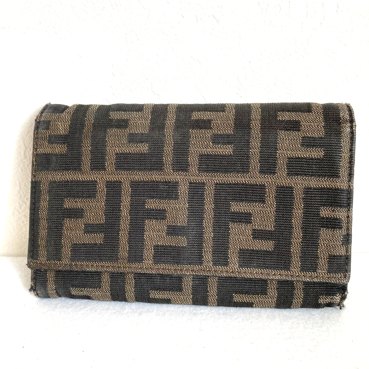 FENDI Zucca Bi-Fold Wallet Purse Brown Authentic From JAPAN  display picture 1