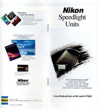 Nikon Speedlight flash units color brochure 24 pages/1993/4"x8"