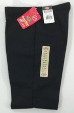 NWT Black Dickies JR Flat Front Flare Pants School Wear 16RG/27W -