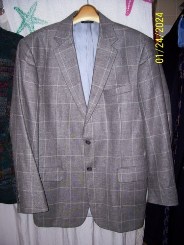 fab men's 40R linen & silk Jos. A. Bank summer sport coat & lux sweater Italy - Picture 2 of 19