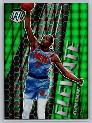 2020-21 Panini Mosaic #9 Kevin Durant Elevate Mosaic Green Brooklyn Nets