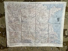 WWII US ARMY AIR CORP AAF CLOTH ESCAPE MAP,  NE/SE CHINA, FORMOSA  34 & 35