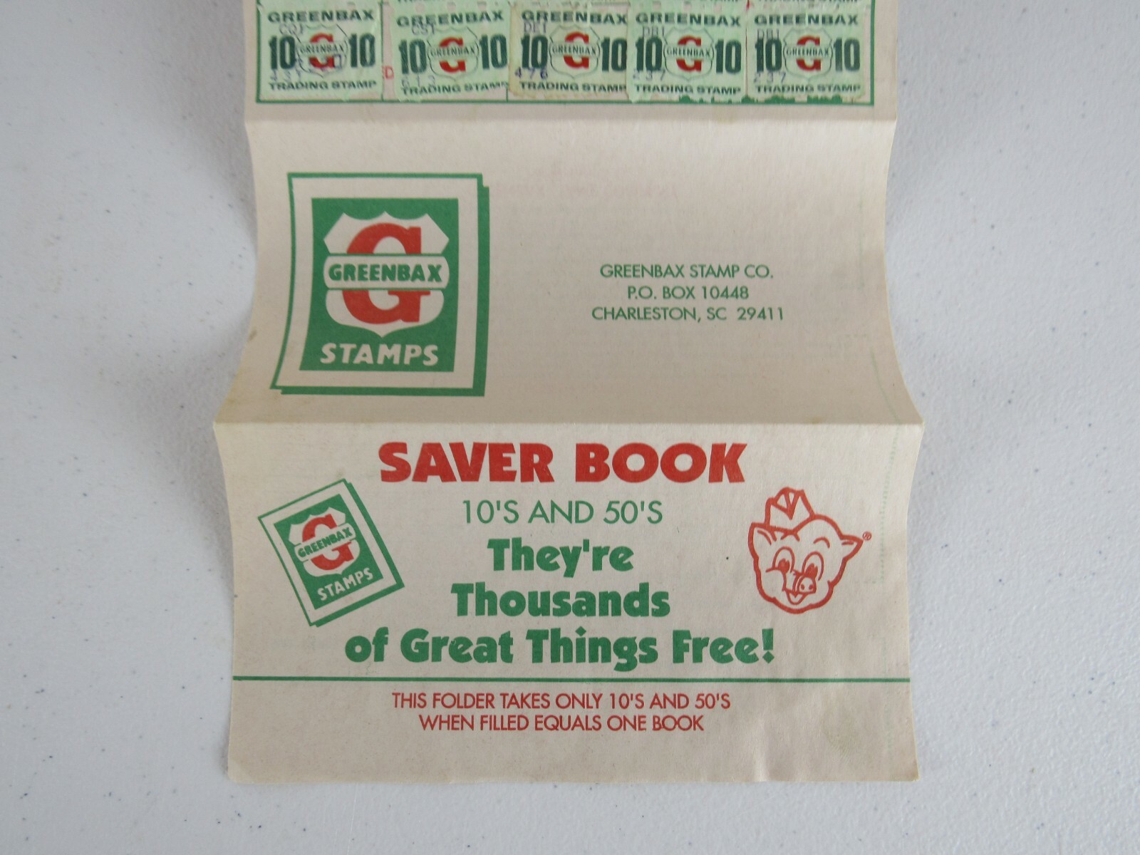Vintage Lot of 4 Greenbax Stamp Books W/Stamps Piggly Wiggly Grocery
