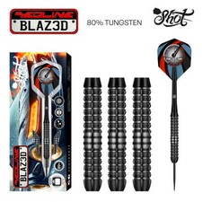 Shot Redline BLAZ3D Steel Tip Dart Set-80 Tungsten Barrels-24gm