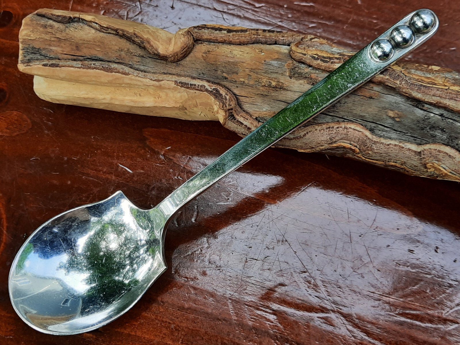 Sterling Silver Mexican Gerardo Lopez Taxco Serving Spoon no Monogram