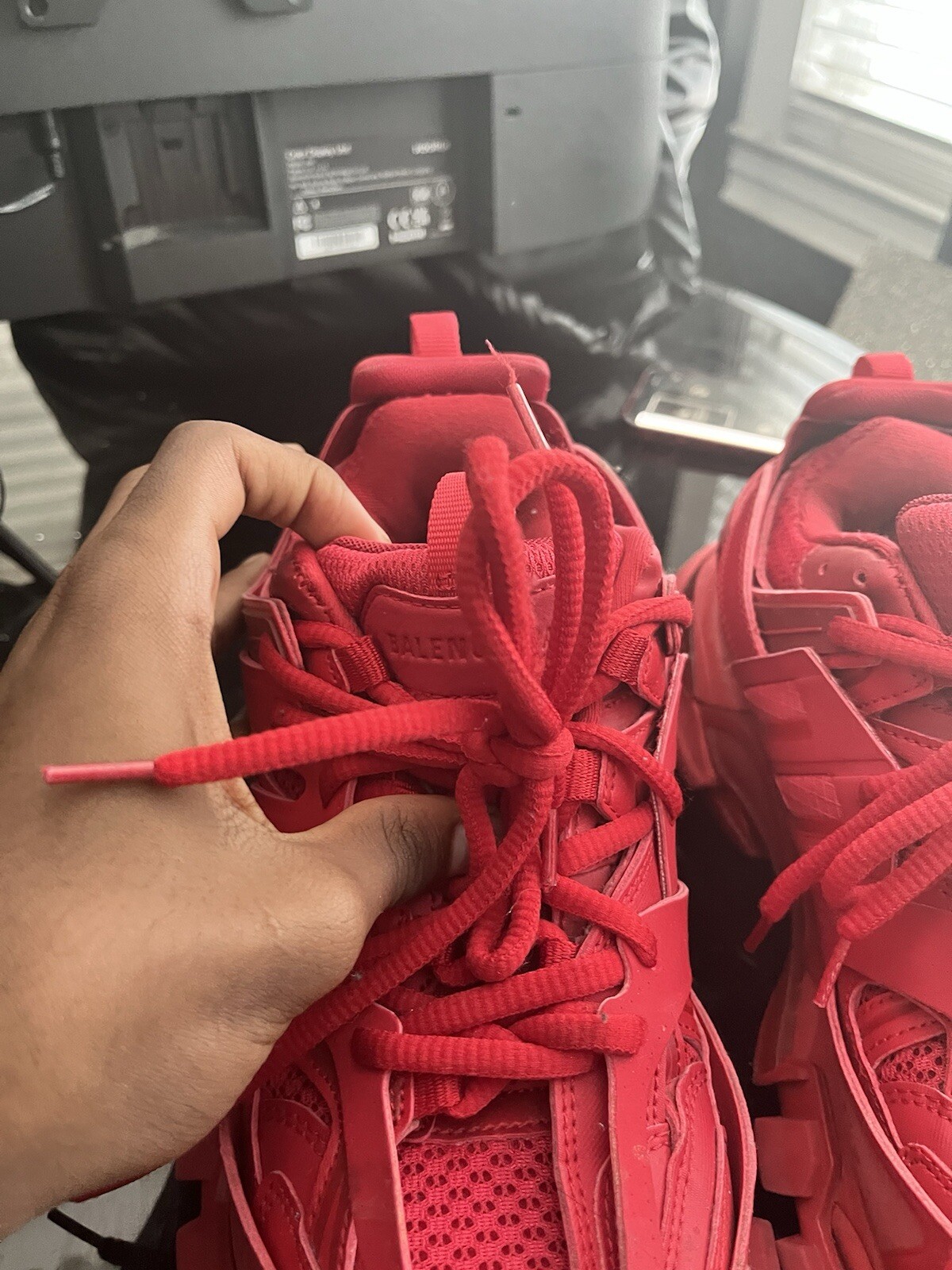 Size 7 Balenciaga Track Sneaker Clear Sole Red for sale online eBay