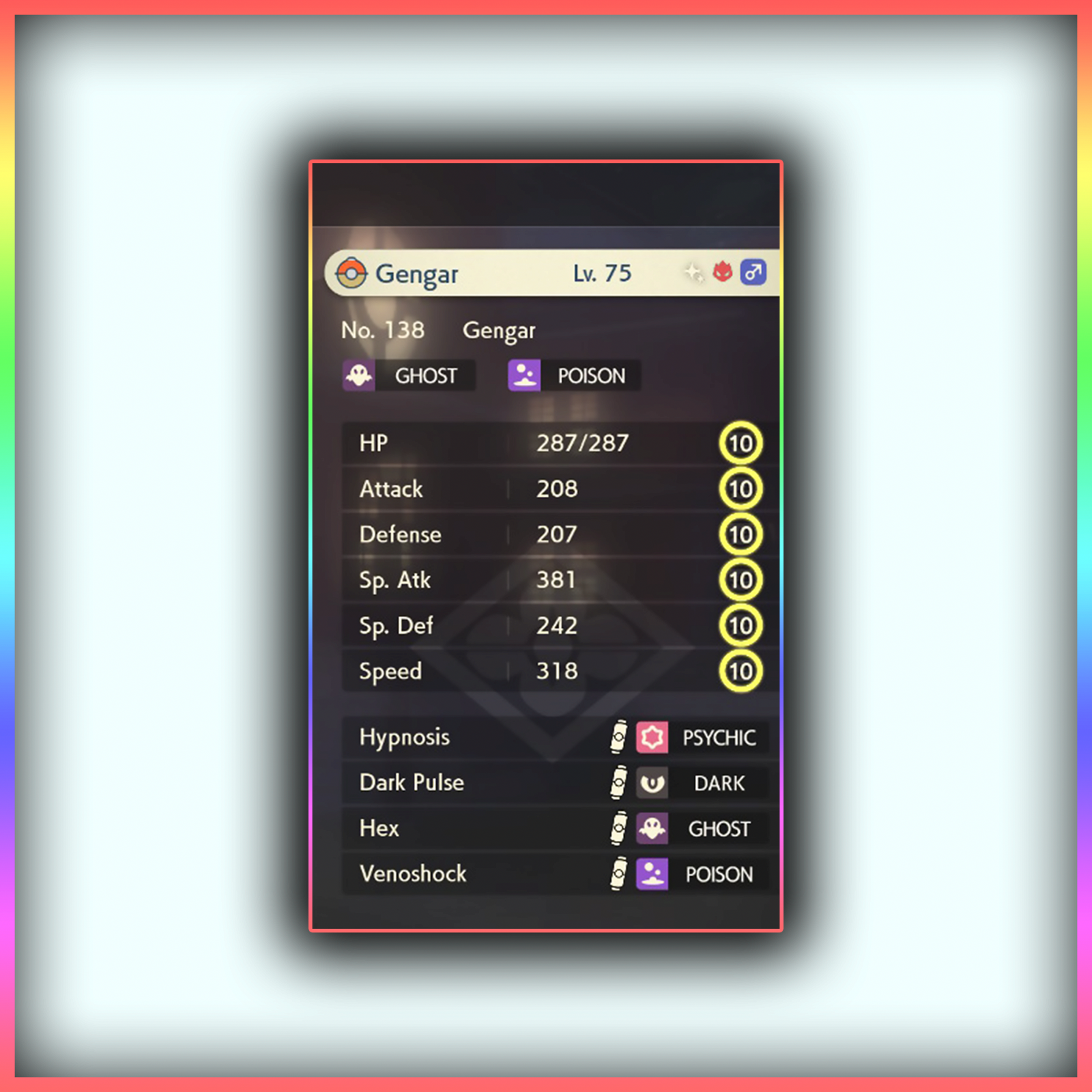 ✨Shiny Gengar / Alpha Max Stats✨ Pokemon Legends: Arceus 🚀Fast Pokémon  Trade🚀