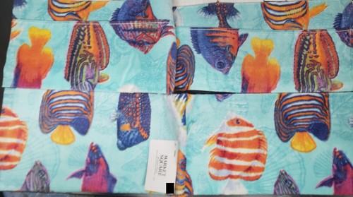 2 Same Printed Cotton Kitchen Terry Towels (16"x26") VARIOUS TROPICAL FISH, HL - Bild 20 von 24