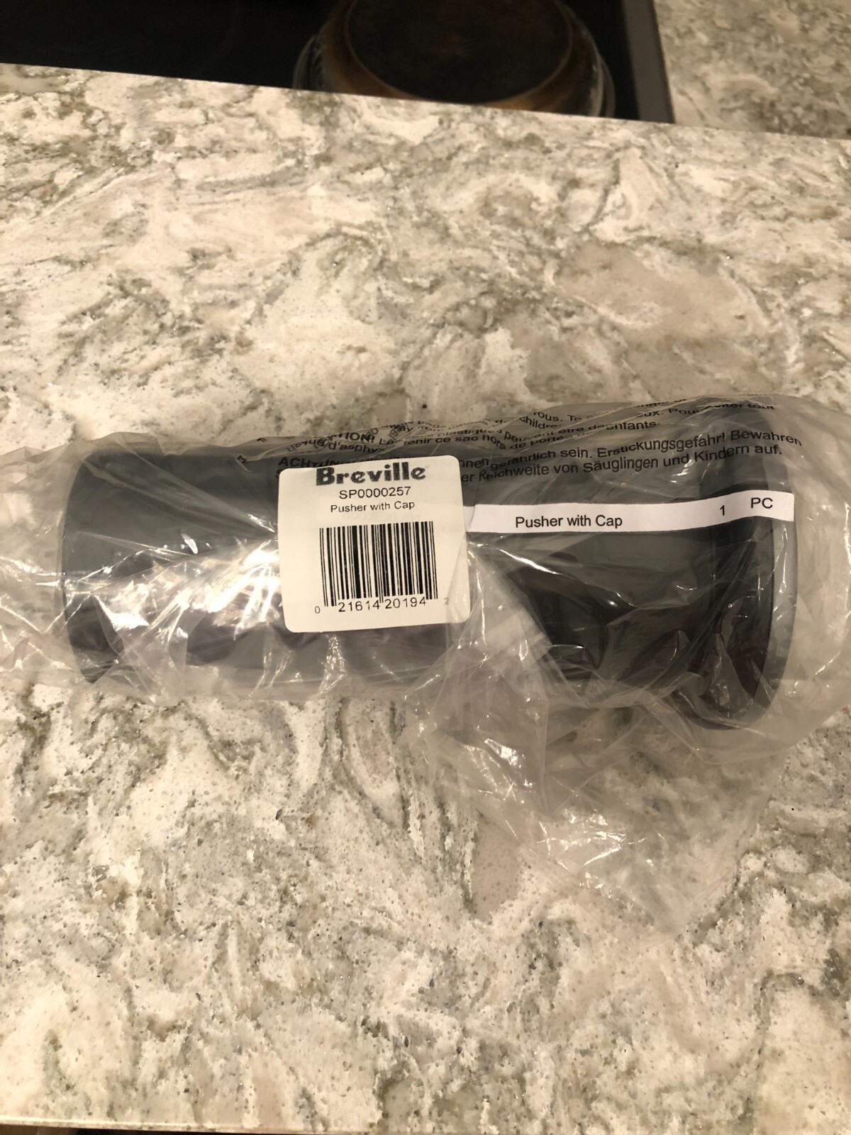 OEM Breville Juice Fountain Juicer Replacement Part Pusher with cap