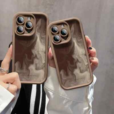 Kaffee süße weiche Silikon Hülle für iPhone 15 14 13 12 11 Pro Max Plus