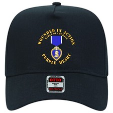 Baseball Cap - Wounded in Action - Purple Heart - Badge of Courage X 300