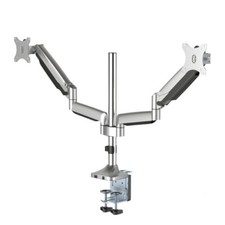 SIIG Dual Monitor Stand for 13" to 32", Premium Desk Mount with USB, Audio Ports