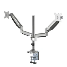 SIIG Dual Monitor Stand for 13" to 32", Premium Desk Mount with USB, Audio Ports