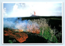 Kilauea Volcanic Fires Lava HI Postcard Posted