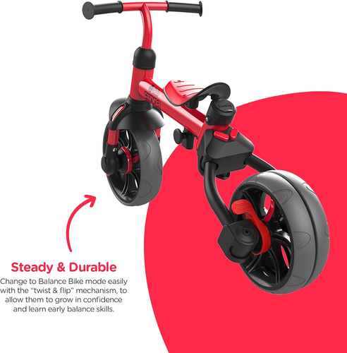 3 in 1 Toddler Trike Y Velo Flippa Push Tricycle Toddler Balance Bike with Paren - Picture 4 of 9