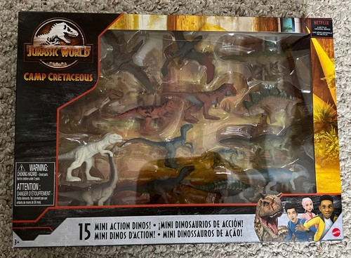 MATTEL JURASSIC WORLD CAMP CRETACEOUS 15 MINI FIGURE ACTION DINO PACK NEW