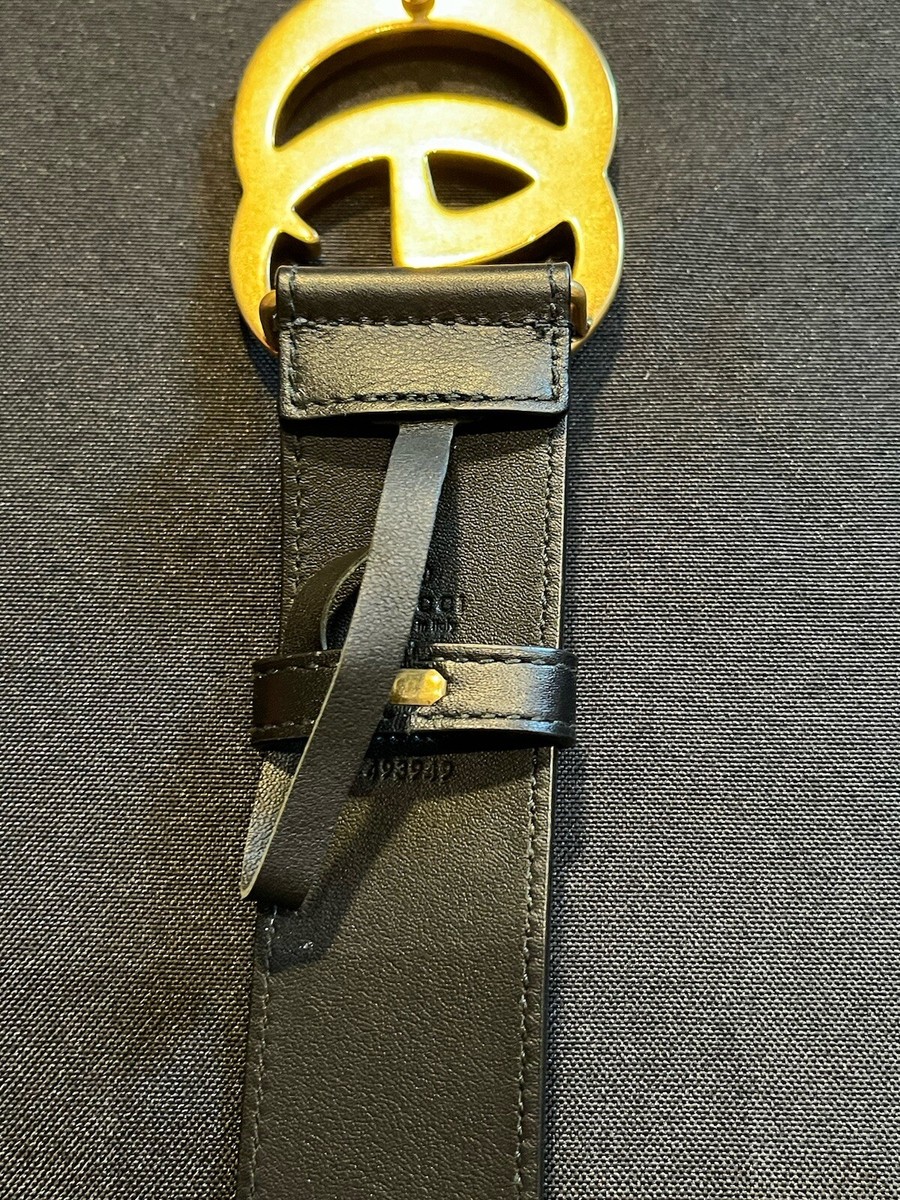 $540 GUCCI SUPREME BELT MONOGRAM GG G BUCKLE BLACK LEATHER $540 GUCCI SUPREME BELT MONOGRAM GG G BUCKLE BLACK LEATHER