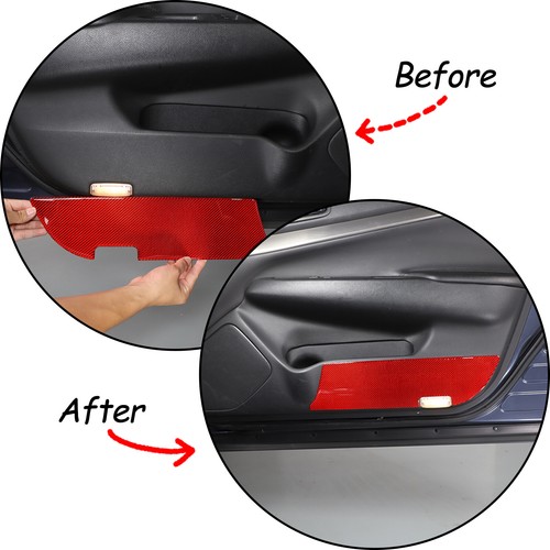 Car Front Door Anti Kick Trim Red Carbon Sticker For Infiniti G35 G37 2007-2013 - Picture 2 of 12