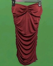 Forever 21 Ladies Burgundy Strapless Ruched Mini Dress Sz M Pretty Party Dress! 