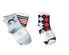 Janie  Jack Boys Best In Snow Argyle Or Stripe/Dog Print Socks