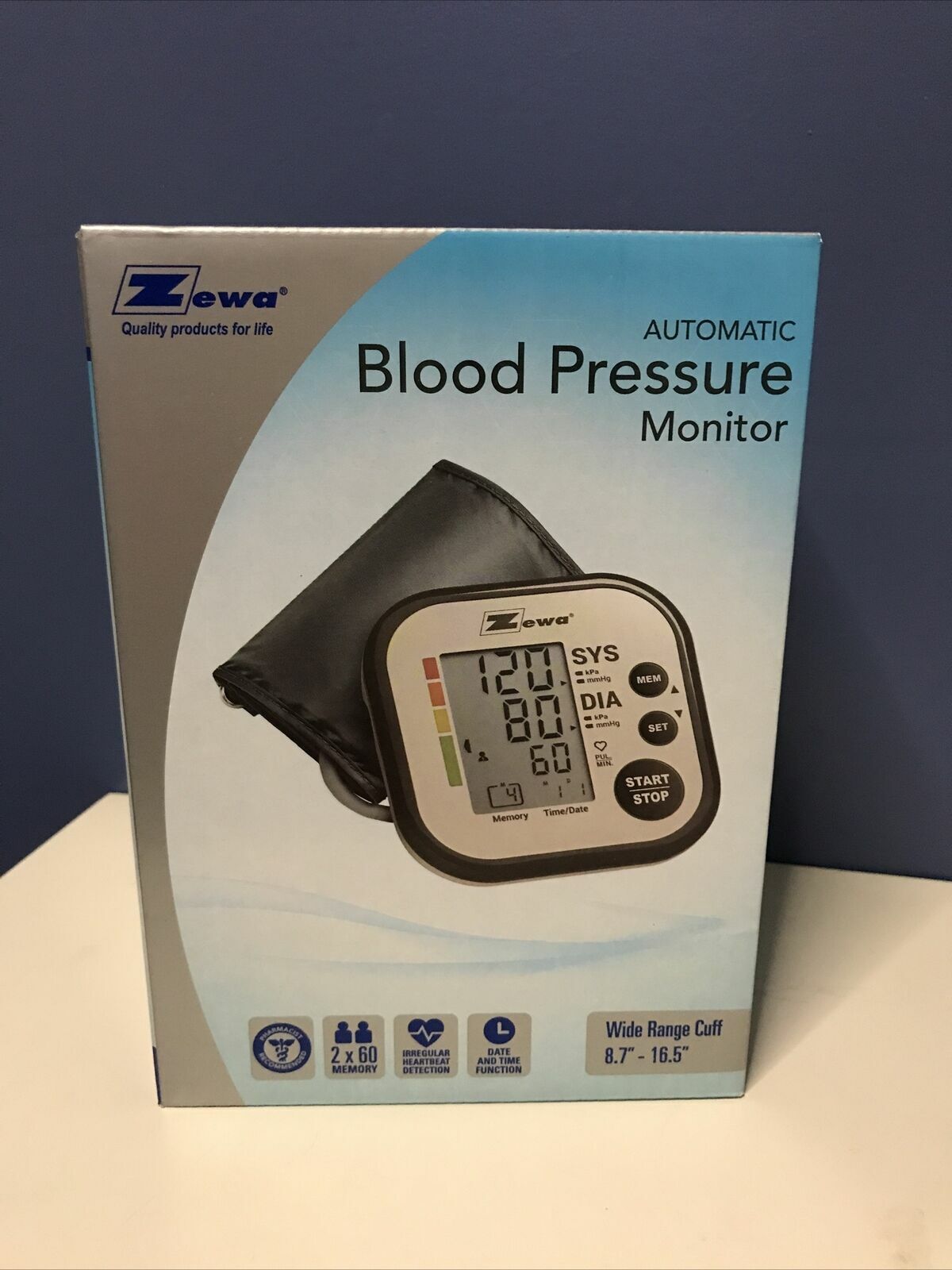 Zewa Automatic Blood Pressure Monitor, XL Cuff