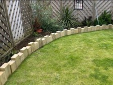 Garden Lawn Edging, Sleeper edging, NO DIG or CONCRETING (SH475x5-1M) 🇬🇧