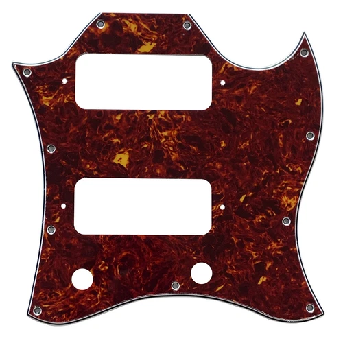 Red Tortoise Pickguard Guitar Parts For Gibson SG Full Face With P90 Humbucker